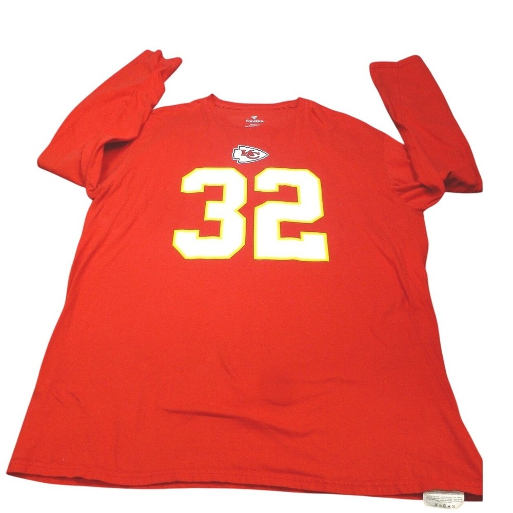 Fanatics Kansas City Chiefs Tyrann Mathieu 32 Red Long Sleeve Shirt Mens 2XL